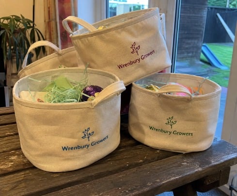 Branded easter baskets with logo